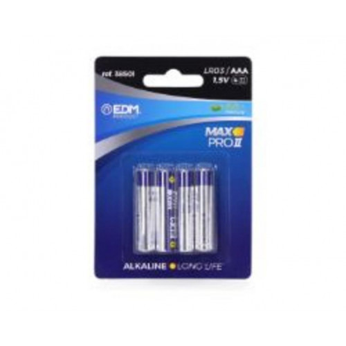 Pack 4 Pilas EDM AAA Alcalinas LR03 1.5V