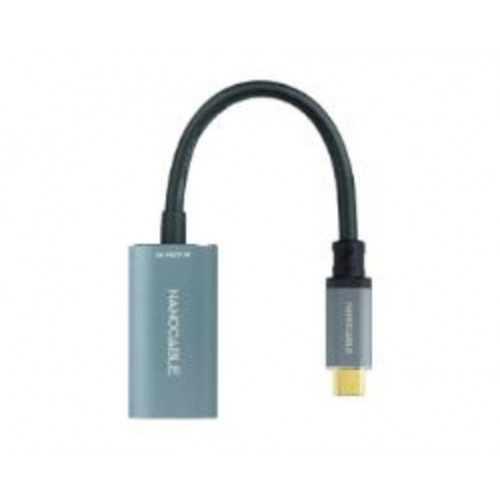 Nanocable USB-C/M a DP/H 15cm Gris