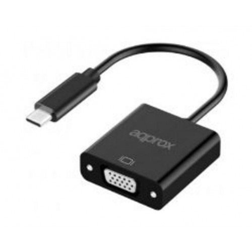 Adaptador Approx USB-C/M a VGA/H 13cm...