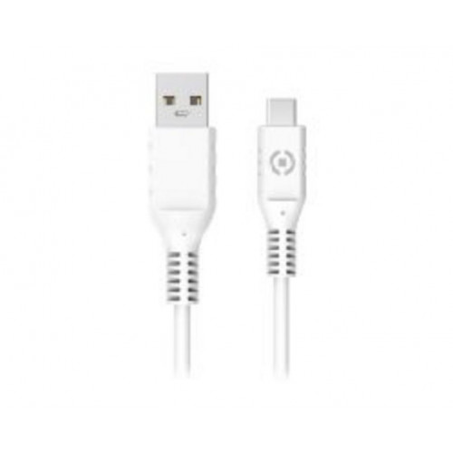 Cable CELLY USB-A a USB-C 1m Blanco