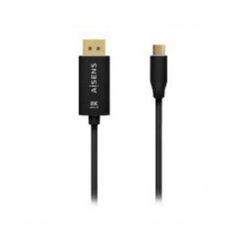 Cable AISENS USB-C/M a DP/M 1.8m Negro