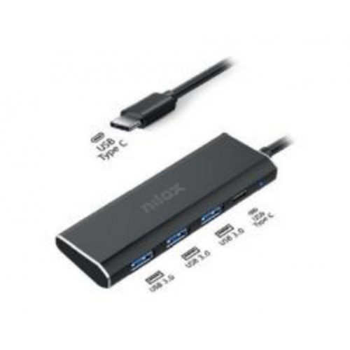 Hub NILOX USB-C a 3xUSB-A 3.0 1xUSB-C...