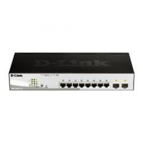 Switch D-Link 8xRJ45 2xSFP PoE Rack...
