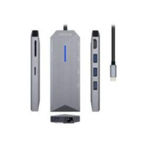 Adaptador AISENS USB-C 8 en 1 15cm...