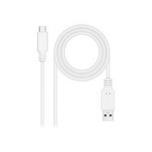 Nanocable USB-A/M a USB-C/M 1m Blanco...