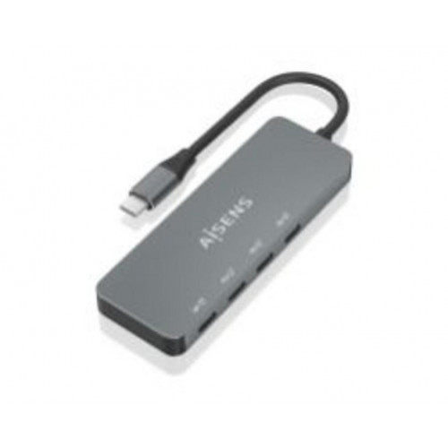 Hub AISENS USB-C a 4xUSB-C Gris...