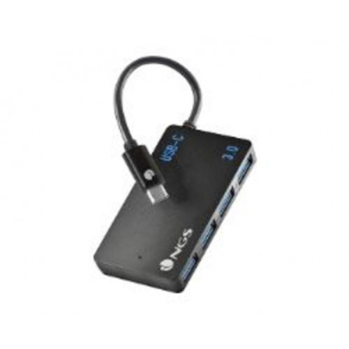Hub NGS USB-C a 4xUSB-A 3.0 Negro...