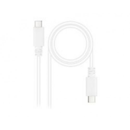 Nanocable USB-C/M a USB-C/M 1m Blanco...