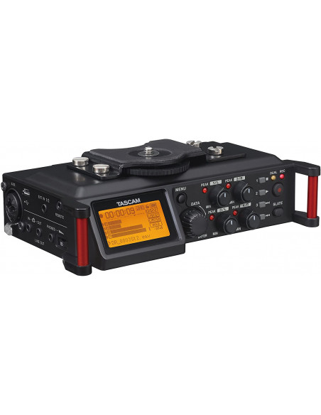 Tascam DR-70D Grabadora de audio de 4 canales para cámaras DSLR
