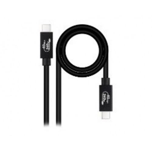Nanocable USB-C 4.0 M/M 1m Negro