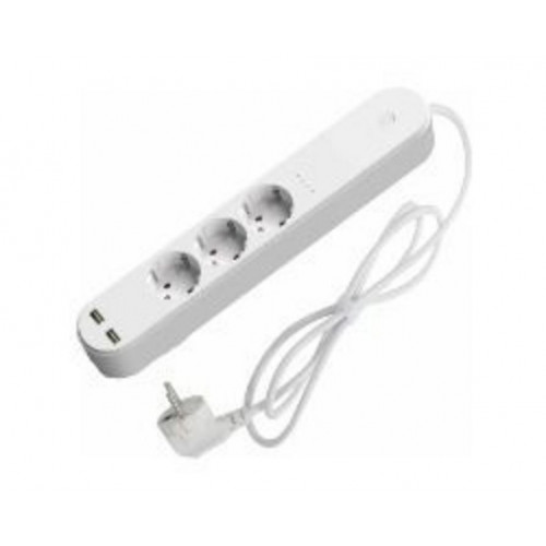 Regleta DENVER 3xSchuko 2xUSB Blanca...