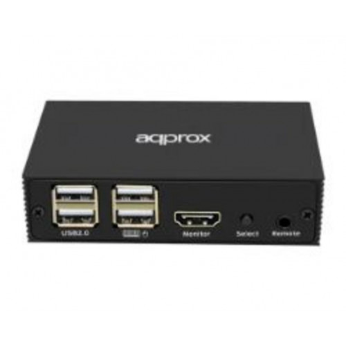 Conmutador Approx KVM 4K/30Hz 2xHDMI...