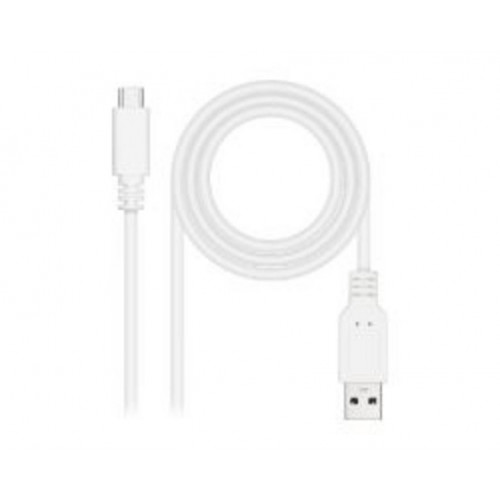 Nanocable USB-C/M a USB-A/M 2m Blanco