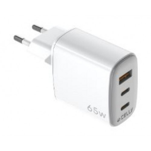 Cargador CELLY 1xUSB-A 2xUSB-C 65W...