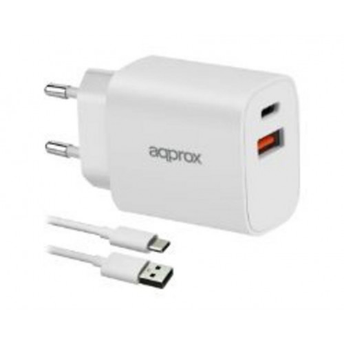 Cargador de Pared Approx USB-A/USB-C...
