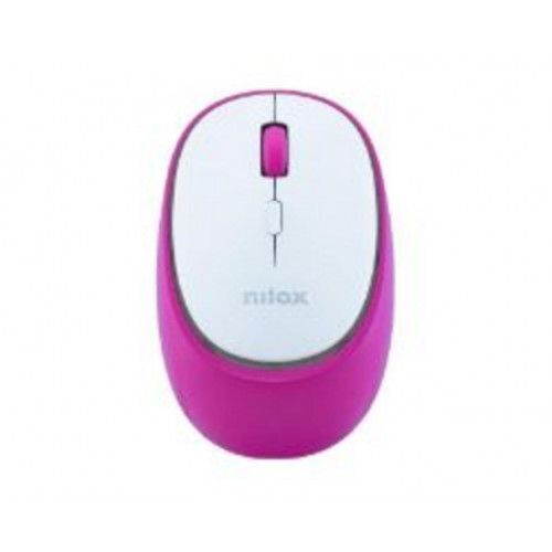 Ratón NILOX Dual-Wireless Blanco/Rosa...