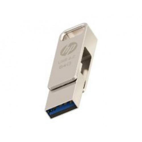 Pendrive HP FD206C 64Gb USB-A/C Plata...