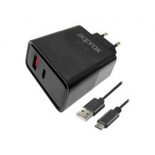 Cargador Pared Approx USB-A/USB-C...