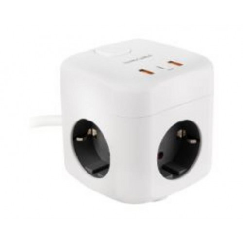 Regleta Nanocable 3xSchuko USB-A/C...